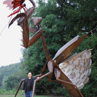 Scrap Tanker Car Becomes Giant Steel Mantis