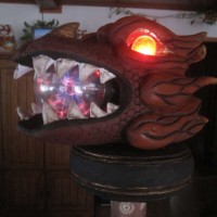 Elaborate Hand-carved Wizard’s Staff Prop with Plasma Globe, Sound FX