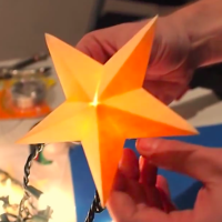 Papercraft Star Lantern on Make: Live ep22
