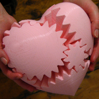 Giant Pink Printable Gear Heart