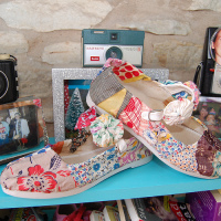 How-To: No-Sew Fabric Scrap Shoes