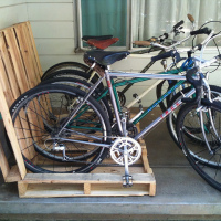 Wood Pallet Bike Rack