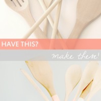 How-To: Paint-Dipped Wooden Spoons