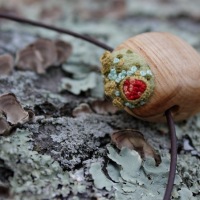 Wooden Lichen Garden Necklace