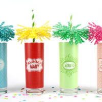 Pom-Pom Fringe Drink Toppers