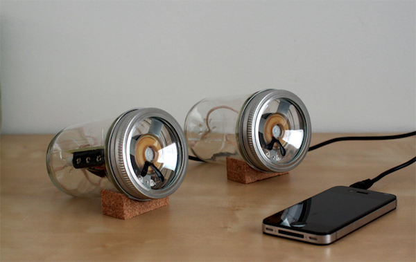 Open Source Speakers find Homes in Mason Jars