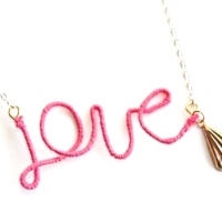 How-To: Thread-Wrapped Wire Word Necklace