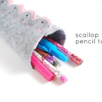 How-To: Scalloped Felt Pencil Tube