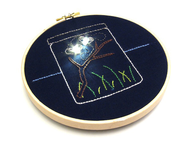 Free Fireflies LED Embroidery Pattern