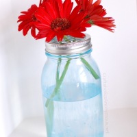 How-To: Add Permanent Color Tint to Mason Jars