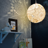 DIY Doily Lamp