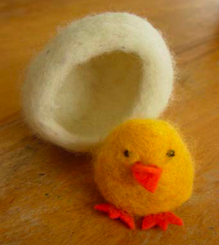 How-To: Felted Wool Chick And Egg