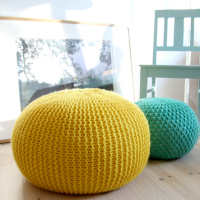 Giant Knitted Pouf