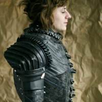 Joan of Arc Armor Made from Cardboard and Bicycle Tubes