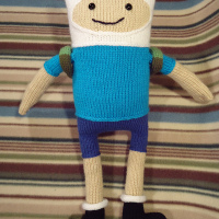 Knitted Finn the Human Doll