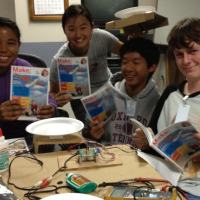 High Schoolers Build the Styrofoam Plate Speaker