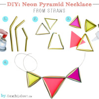 DIY Neon Pyramid Necklace