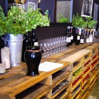 Winery Uses Shipping Pallets as Shelving