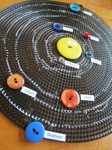 How-To: Plastic Canvas And Buttons Solar System