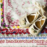 How-To: Vintage Hankie Burp Cloths
