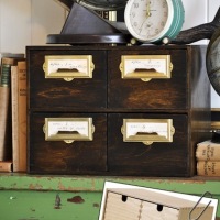 How-To: Faux Antique Card File Drawers