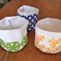 Block Print Canvas Containers