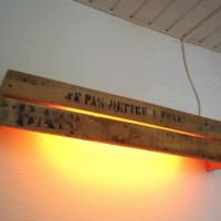 Lighting Fixture from Crate Wood