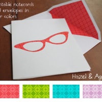 Printable Eyeglass Notecards