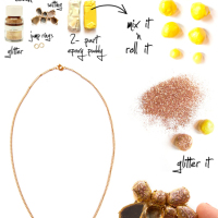 Glitter Gemstone Necklace