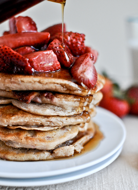 Recipe: Roasted Strawberry Brown Butter Pancakes