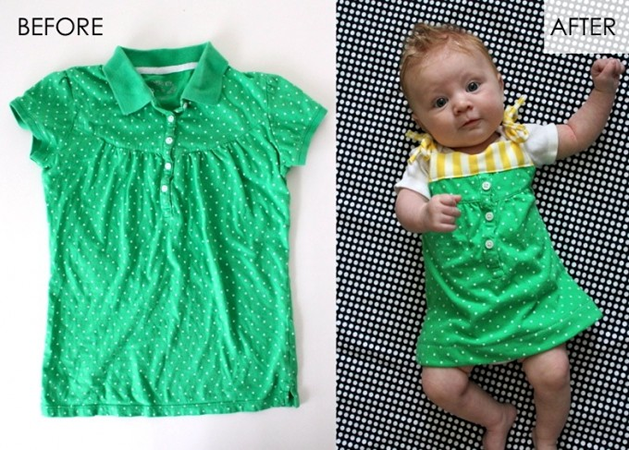 How-To: Refashion T-Shirt to Baby Dress