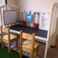 How-To: Crib to Desk Upcycle