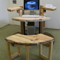 Computer Desk from Cable Reel