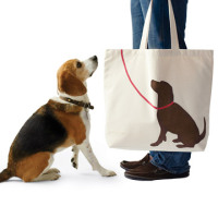 Dog Silhouette Tote Bag