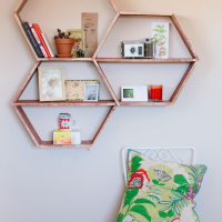 DIY Honeycomb Shelves