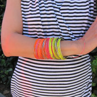 How-To: Neon Bangle Bracelets