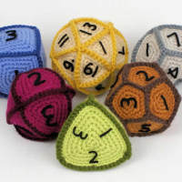 Set of Crochet Gaming Dice Patterns From Planet June