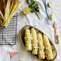 Recipe: Grilled Corn on the Cob with Cilantro Lime Butter and Feta