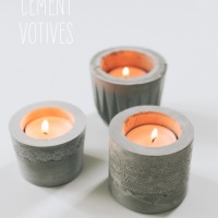 How-To: Lace Cement Votive