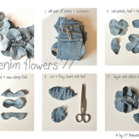 DIY Denim Flowers