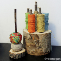 How-To: Wooden Stump Twine Organizer