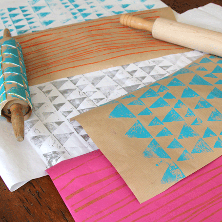 How-To: Rolling Pin Paper Printing