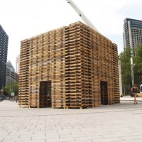 Giant Meditation Chamber Made from Shipping Pallets