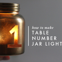 DIY Table Number Jar Lights