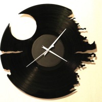 Hand-Cut LP Death Star Clock