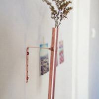 DIY Wall-Mounted Copper Bud Vase