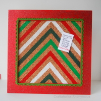 Christmas Chevron Cork Board