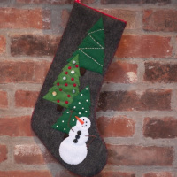 Snowman Stocking With Pattern