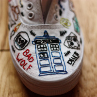 Hand Embroidered Doctor Who Shoes