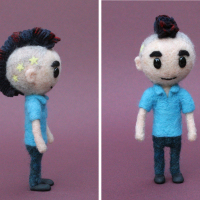 Needle-Felted Bobak Ferdowsi – “The Mohawk Guy”